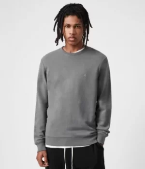 Image of AllSaints Mens Raven Sweatshirt, Sacremento Green, Size: S