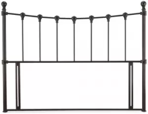 Image of Serene Marseille 4ft Small Double Black Floor Standing Metal Headboard