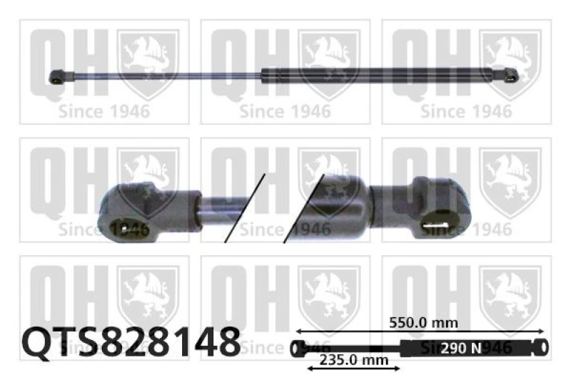 Image of QUINTON HAZELL Tailgate strut QUINTON HAZELL QTS828148