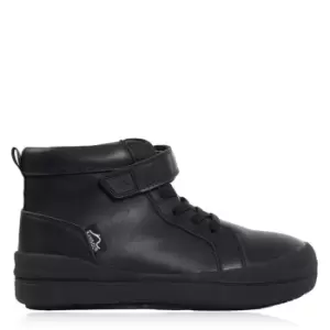 Image of Kangol Bumper Leather High Top Child Boys Shoes - Black