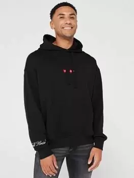 image of HUGO Deewax Overhead Hoodie, Black Size M Men