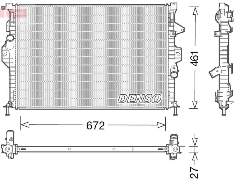 Image of DENSO Engine radiator DENSO DRM10048