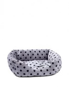 Image of Petface Grey Plush Square Bed - Medium Or Large - Large