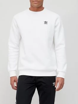 Image of adidas Originals Essential Crew Sweat Top - White Size XL Men