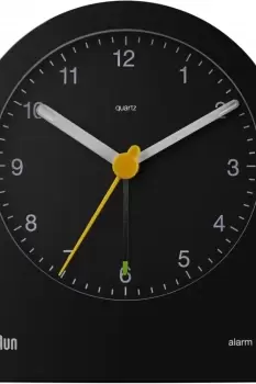 Image of Braun Clocks Black Classic Analogue Alarm Clock BC22B