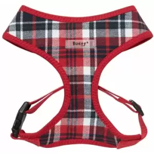 Image of Soft Comfortable Mesh Breathable Fabric Dog Puppy Pet Adjustable Harness - Tartan - Large - Bunty