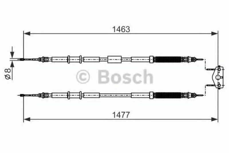 Image of Handbrake cable Bosch 1 987 482 283