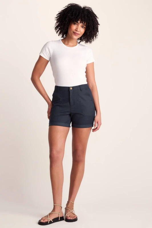 Image of TOG24 Womens 'Canvey' Chino Shorts in Dark Indigo Size: 12 Dark Indigo Female 12
