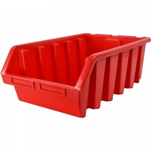 image of Faithfull Ergobox Interlocking Storage Bin Red 333mm 500mm 187mm