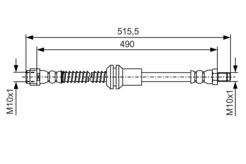 Image of Bosch 1 987 481 721 Brake Hose Brake Hose (83)