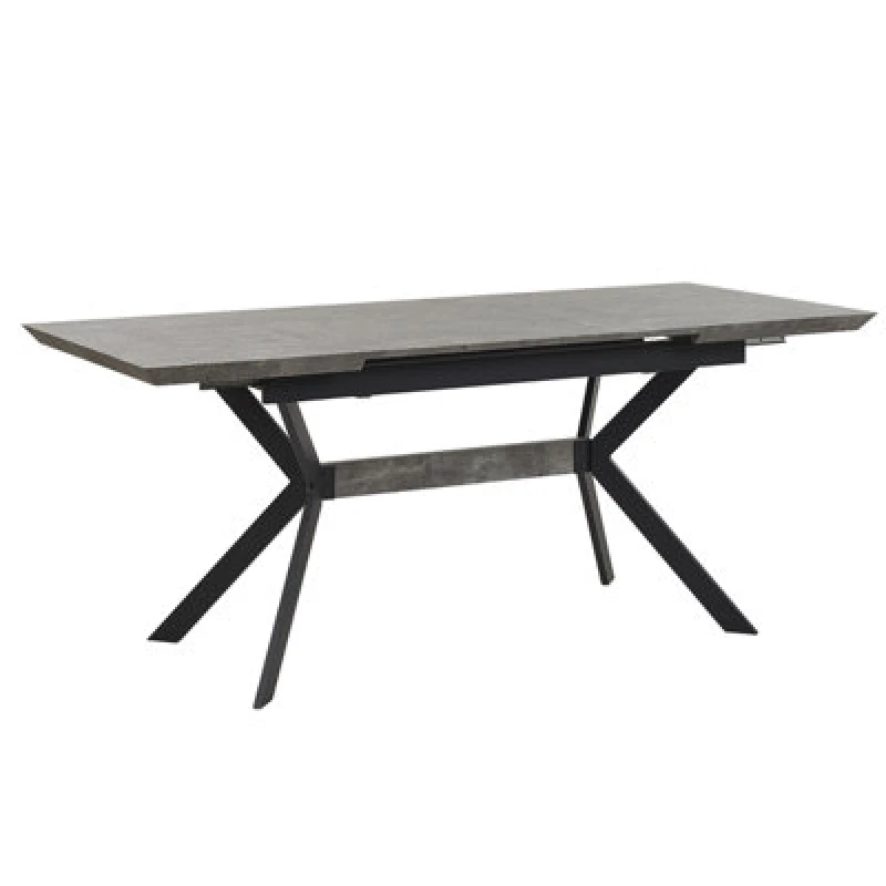 Image of Beliani Extending Dining Table Benson Light Grey 140/180 Cm 80 Cm