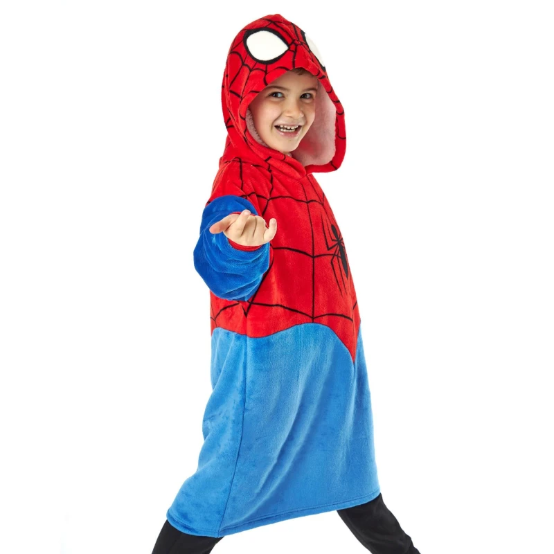 Image of Marvel Blanket Hoodie Blue male