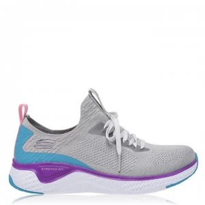 image of Skechers Solar Fuse Trainers Ladies - Grey/Multi