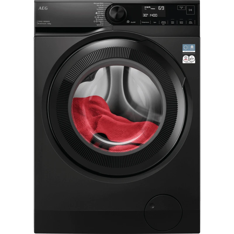 Image of AEG 8kg Series 7000 ProSteam Washing Machine 1400RPM LFSR7484U4B Graphite LFSR7484U4B