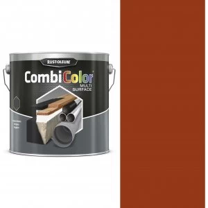 image of Rust Oleum CombiColor Multi Surface Paint Bright Red 2.5l