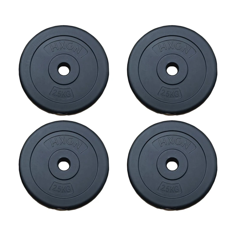 Image of HXGN 2.5kg x 4 Standard 1" Weight Plates Black unisex