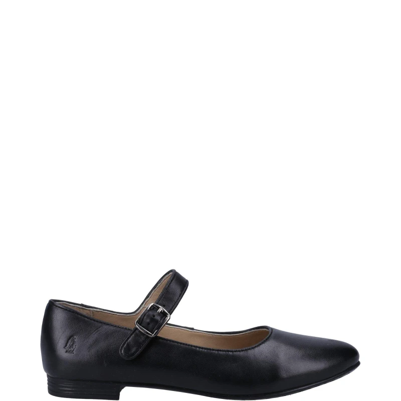 Image of Hush Puppies Womens Melissa Strap Comfy Leather Strap Shoes UK Size 8 (EU 42) Black HUS818-BLACK-8