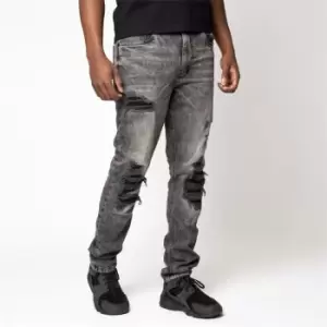 Image of Firetrap Mens Tapered Jean - Grey