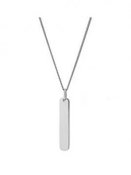 image of Simply Silver Sterling Silver Personalised Engravable Bar Pendant