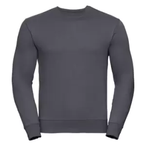 Image of Russell Mens Authentic Sweatshirt (Slimmer Cut) (XS) (Convoy Grey)