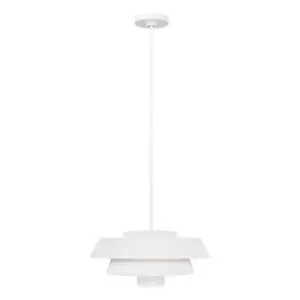 Image of 1 Bulb Ceiling Pendant Light Fitting Matte White LED E27 60W Bulb