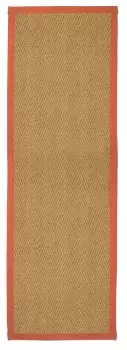 Image of Herringbone Weave Brown, Orange Rug 180Cmx60Cm