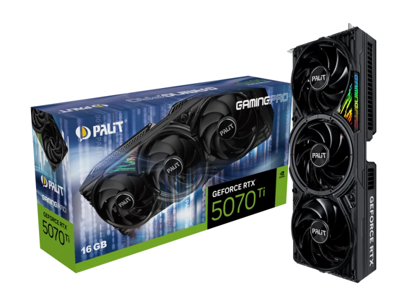 Image of Palit GeForce RTX 5070 Ti GAMINGPRO 16GB GDDR7 Graphics Card - NE7507T019T2-GB2031A