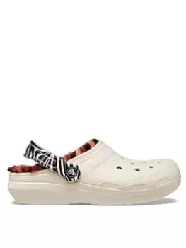 Image of Crocs Animal Remix Lined Clog Flat Shoes, Bone, Size 5, Women