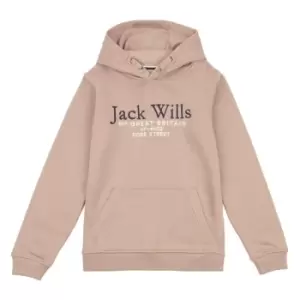 image of Jack Wills Kids Batsford Logo Script Hoodie - Brown