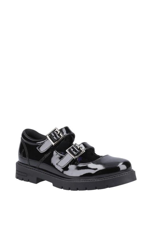 Image of Hush Puppies Ella Patent Senior School Shoes UK Size 4 (EU 37) Black HUS863-BLACK-4
