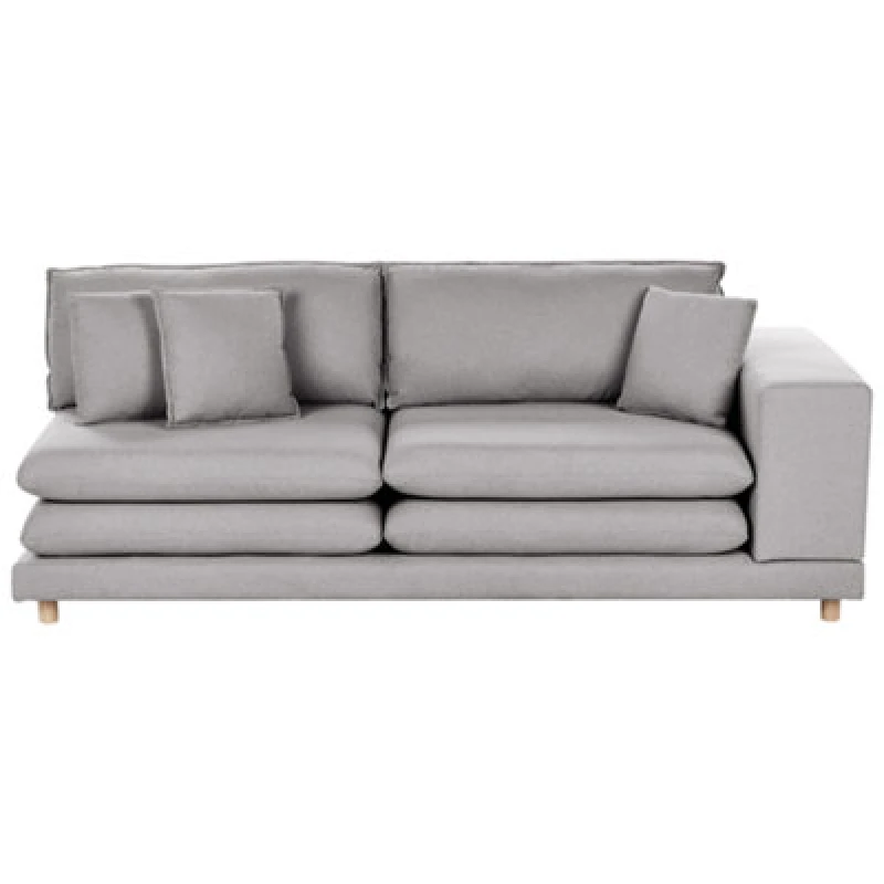 Image of Beliani Sofa 2 Seater Heden Fabric Grey With Cushion