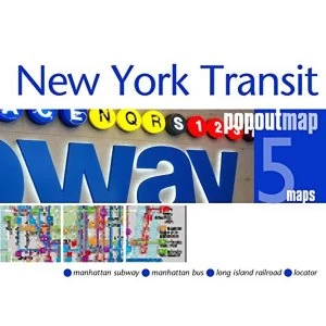 image of New York Transit PopOut Map Sheet map, folded 2018