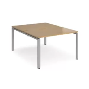 image of Dams Adapt starter units back to back 1200mm x 1600mm - silver frame, oak top