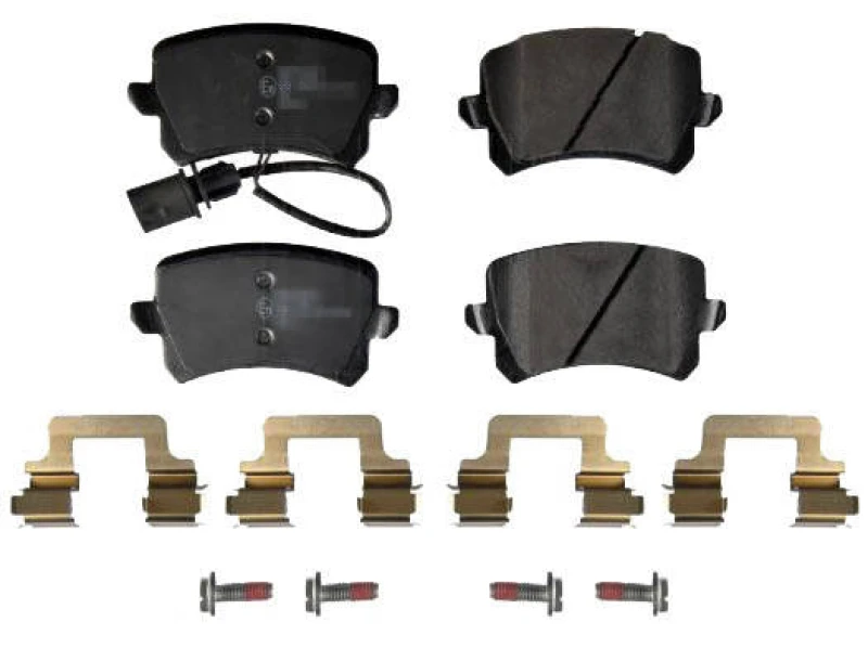Image of Blue PRINT ADBP420030 Brake pad set Rear Axle, incl. wear warning contact, with fastening material Brake Pad Set,disc brake (402)