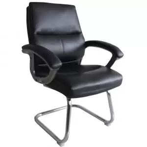 image of Greenwich Pu Visitors Chair Black 50359ET