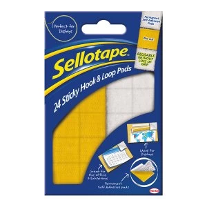 Image of Sellotape 24 Hook And Loop Pads