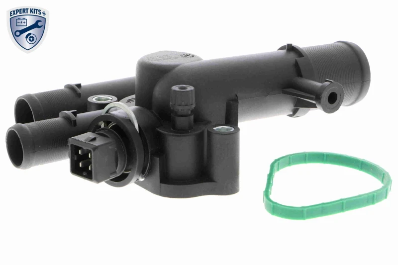 Image of VEMO V46-99-1369 Engine thermostat EXPERT KITS +, Opening Temperature: 89°C, with gasket/seal, with housing, with sensor Thermostat,coolant (316)