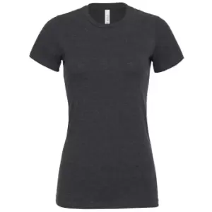 image of Bella + Canvas Womens/Ladies Heather Jersey Relaxed Fit T-Shirt (XL) (Dark Grey)