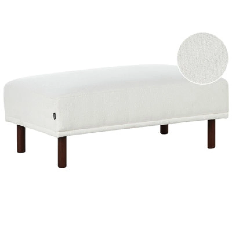 Image of Beliani Modern Ottoman Holt Boucle White