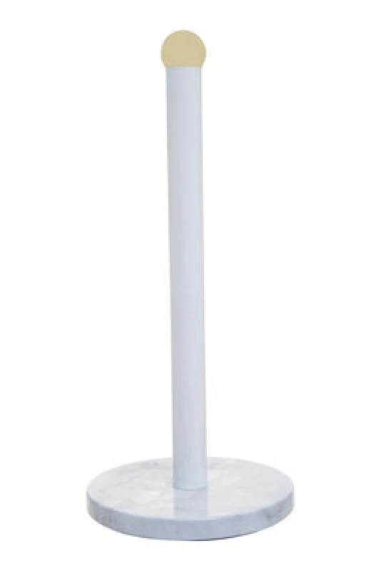 Image of Interiors by Premier Easton White Marble Effect Kitchen Roll Holder White