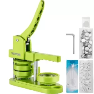 image of VEVOR Badge Button Press, 2-1/4" (58 mm) Button Press Machine, Green Button Badge Maker Machine with 1 Circle Cutter and 1000 Sets of Components (Meta