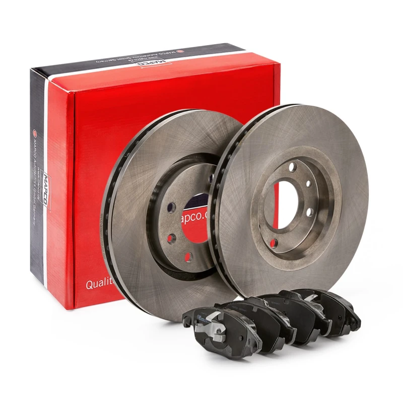 Image of MAPCO 47461 Brake disc and pads set Front Axle, Brake Disc Type: Vented, excl. wear warning contact Brake Set,disc brakes (3405)