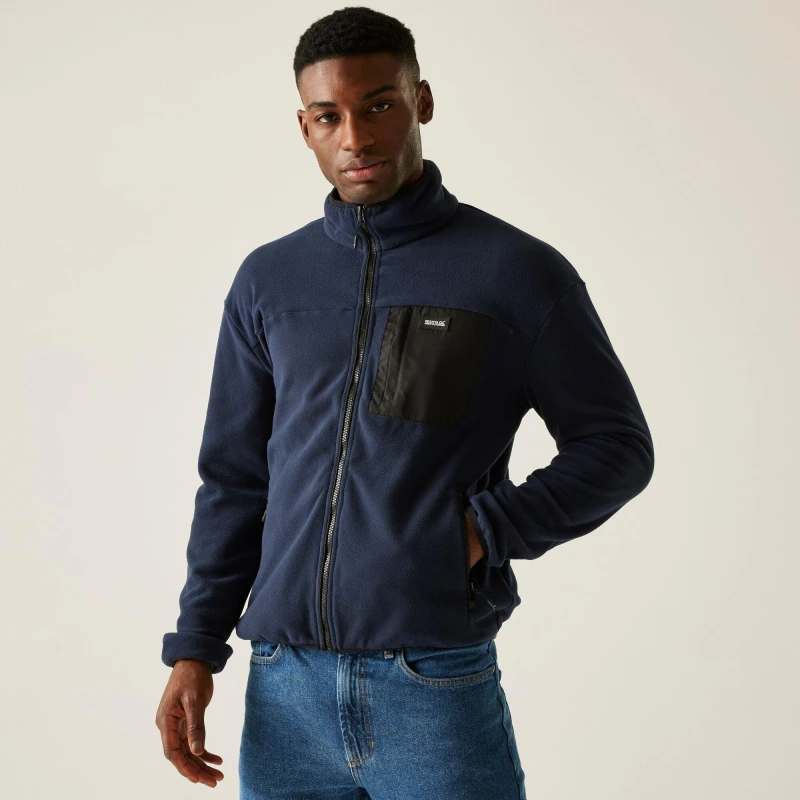 Image of Regatta Regatta Men 'Frankie' Full Zip Fleece in Mid Navy Size: 3X-Large Mid Navy XXXL Male 5063516232728