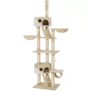 image of Tectake Cat Tree Scratching Post Hansi - Beige/White