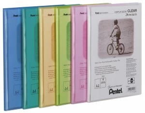 image of Pentel Recycology A4 Display Book Clear 30Pockets Green PK10