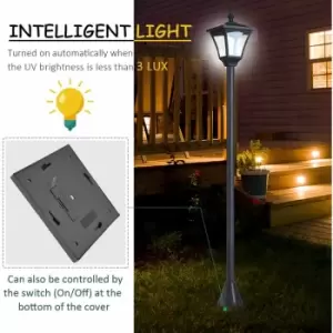 image of Outsunny Outdoor Garden Solar Light with Base Freestanding Energy-saving Optical