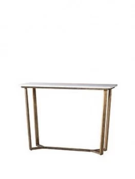 image of Hudson Living Cleo Marble Console Table - White