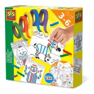 Image of SES CREATIVE Childrens I Learn to Stick Kit, 3 to Six Years, Multi-colour (14810)