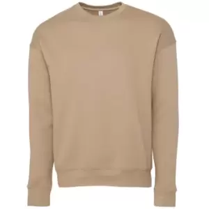Image of Bella + Canvas Adults Unisex Drop Shoulder Sweatshirt (L) (Tan)