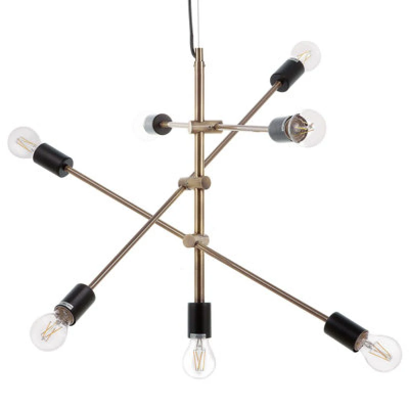 Image of Beliani Pendant Lamp Cremera Metal Brass